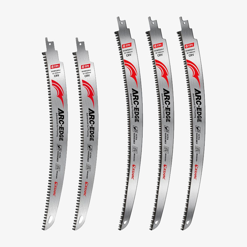 Japanese Teeth Reciprocating Saw Blade, Arc Edge Wood Pruning Saw Blades 6TPI for Tree Trimming, Wood Cutting