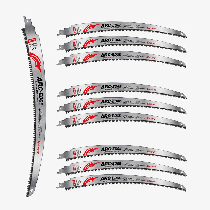 6tpi, 12/15 in. Japanese Teeth Reciprocating Saw Blade, Arc Edge Wood Pruning Saw Blades for Tree Trimming, Wood Cutting