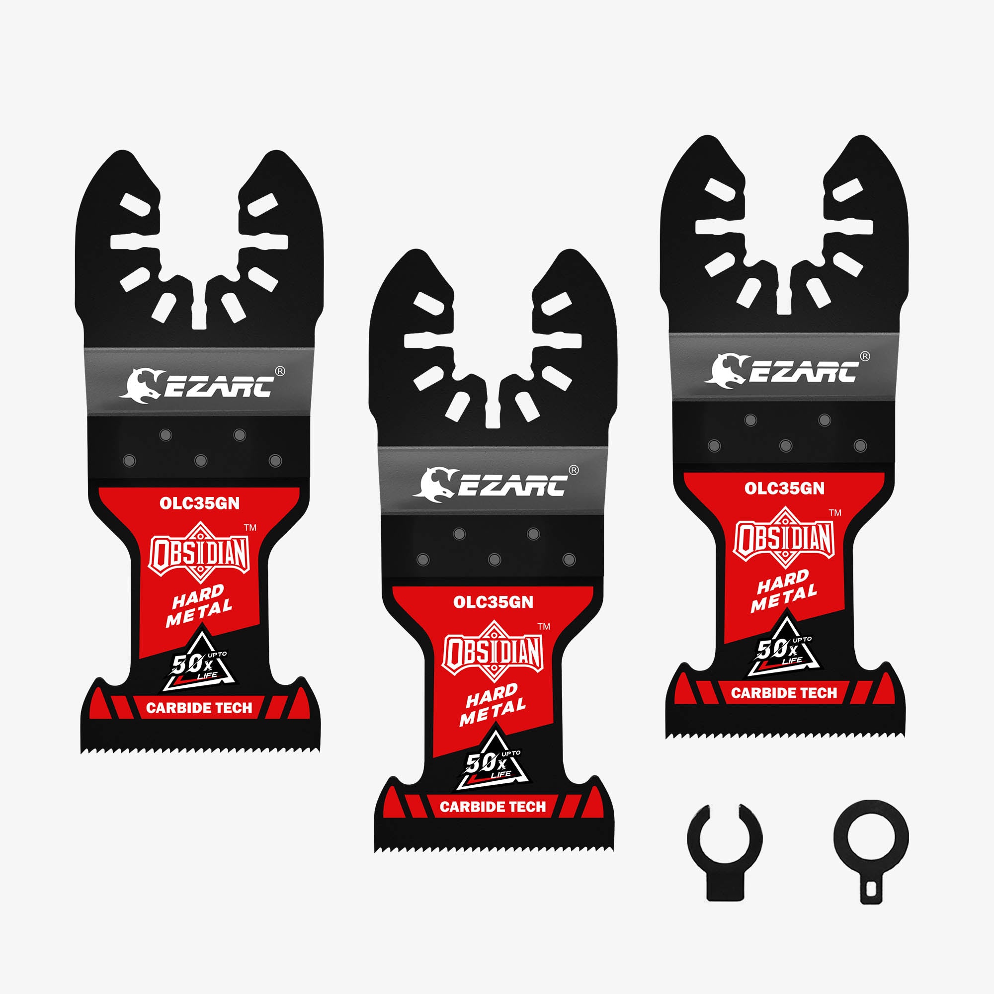 EZARC Obsidian Carbide Oscillating Saw Blades for Hard Metal, Nails, Bolts and Screws