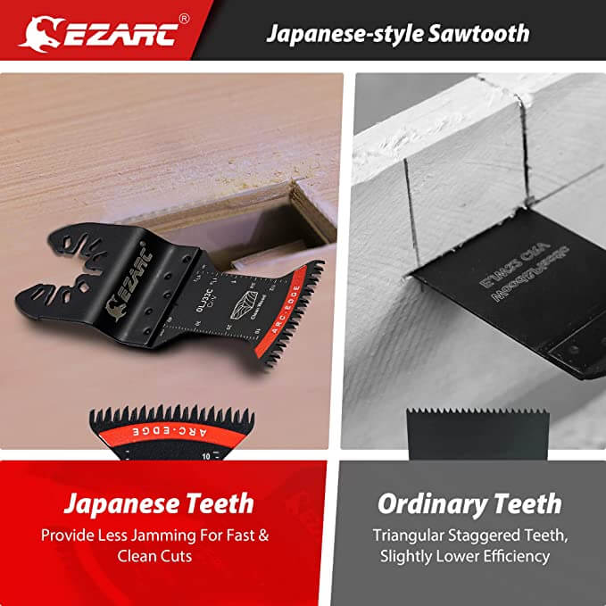 Arc-Edge Oscillating Multi Tool Blade Japanese Tooth for Clean Cut, OLJ33C