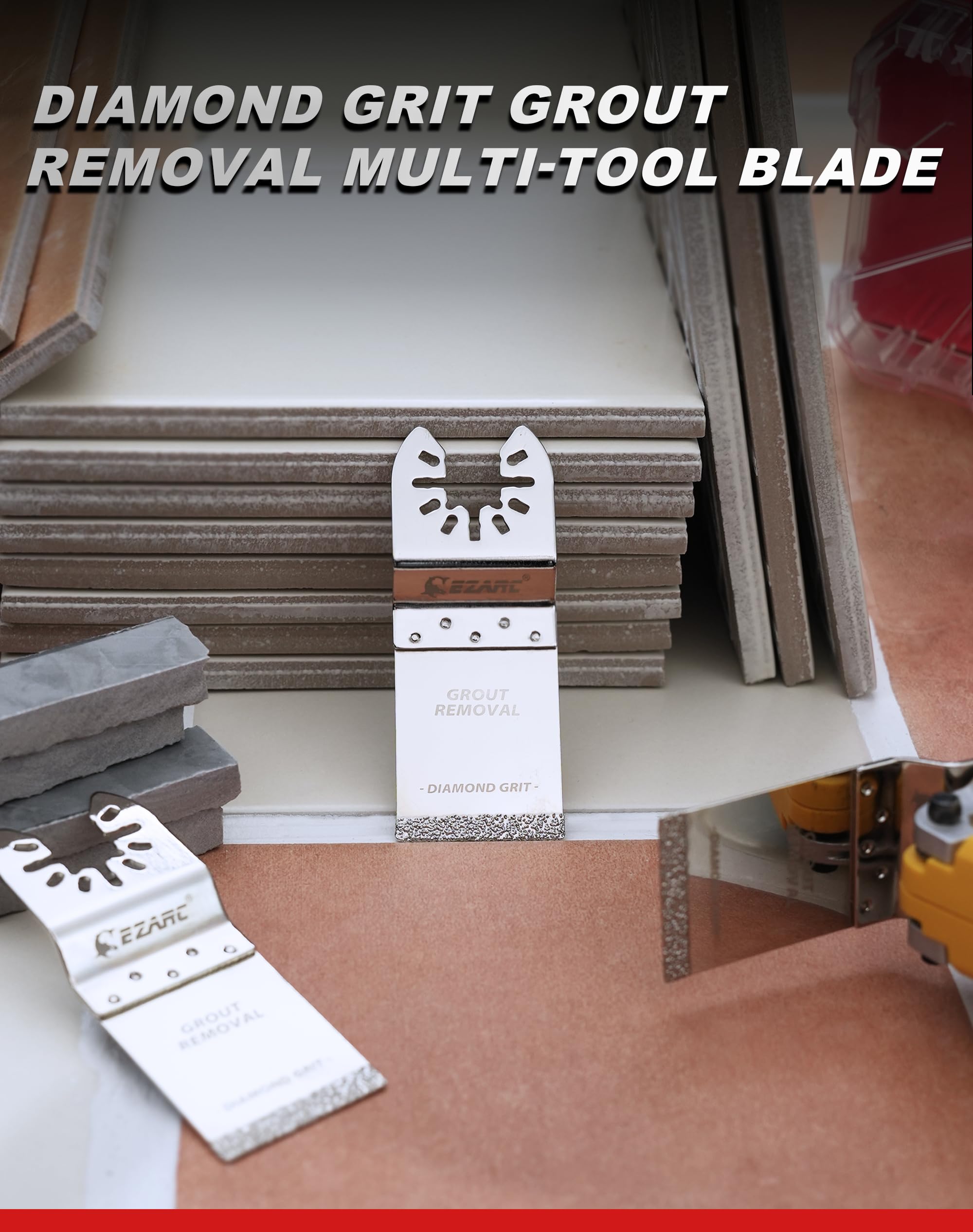 Diamond Oscillating Blade, Flush Cutting Oscillating Multi Tool Saw Blades for Grout Removal, Cleaning Mortar